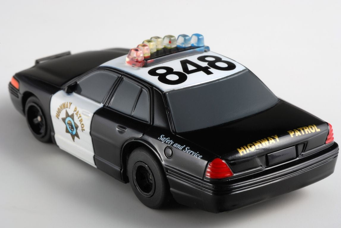 Highway Patrol #848 HO Scale Slot Car Left Rear View