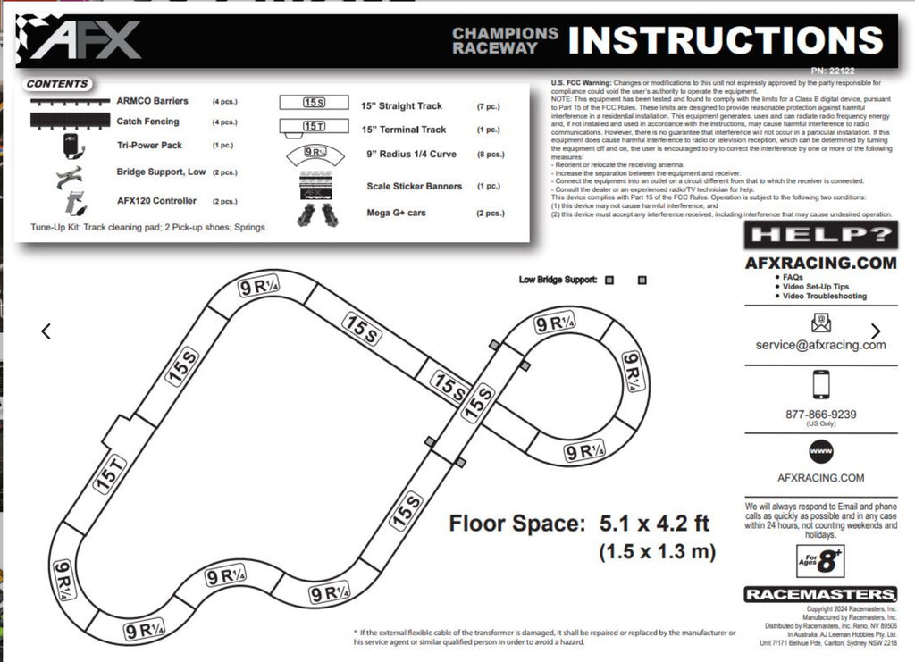 Afx Racing Shelf Layout AFX Champions Raceway Slot Car Set | 2024 F1 McLaren & Sauber Edition ...