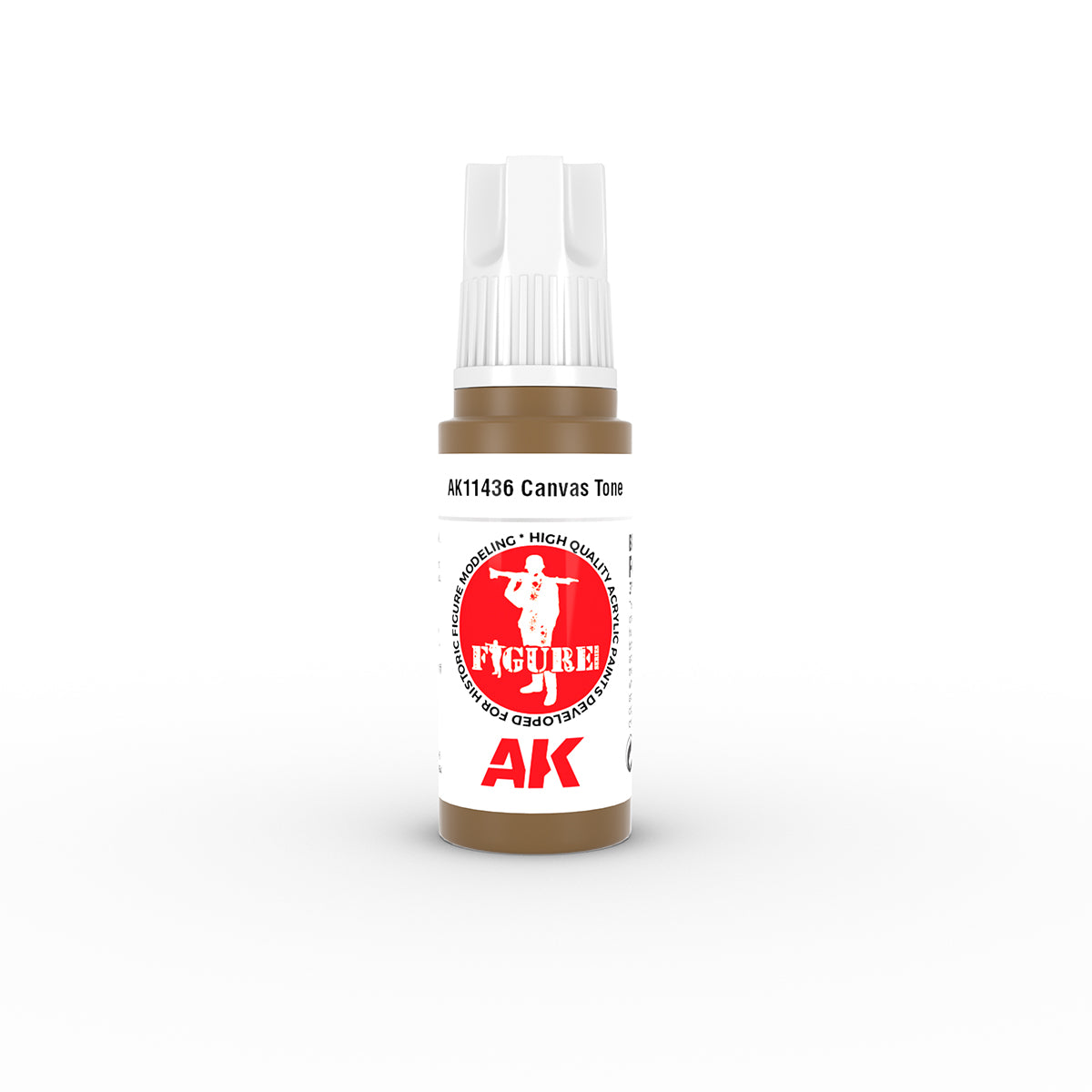 AK Interactive 3rd Gen Canvas Tone AK11430  in a 17ml dropper bottle with patented viewing cap.