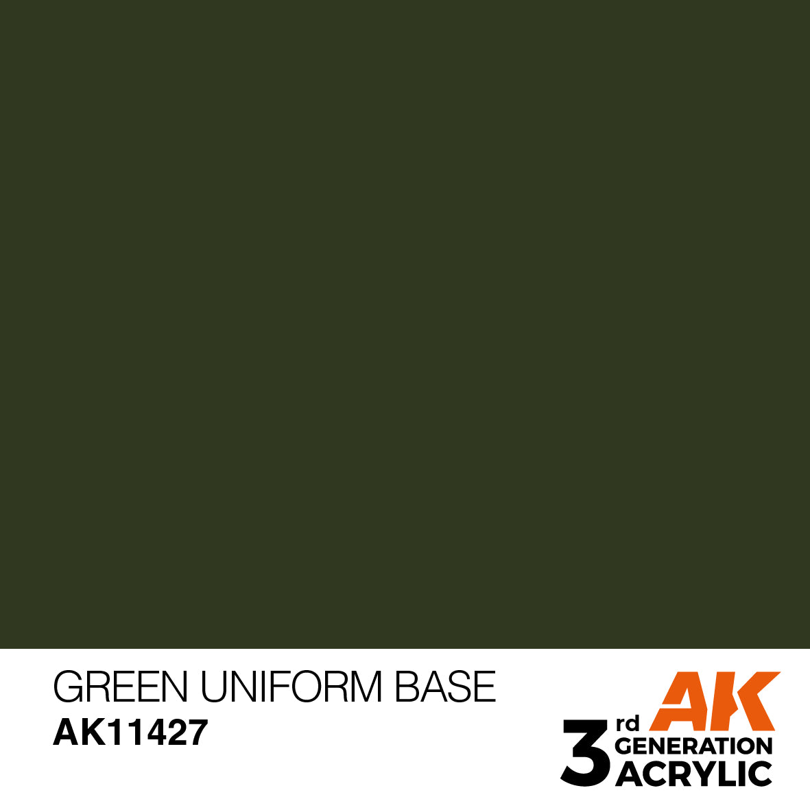 Deep matte Green Uniform Base AK11427 color swatch for WWII French Army historical accuracy.