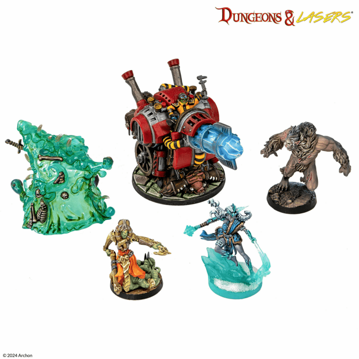 Dungeons And Lasers Victims Of Insanity Character Miniatures Closeup Archon Studio