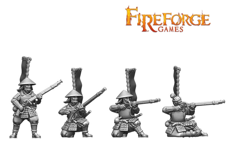 Ashiguru Shooters, 28mm Model Figures With  Teppo