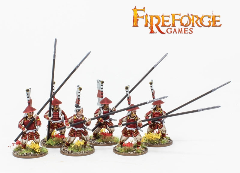 Ashigaru Warriors, 28mm Model Figures Painted Example 1