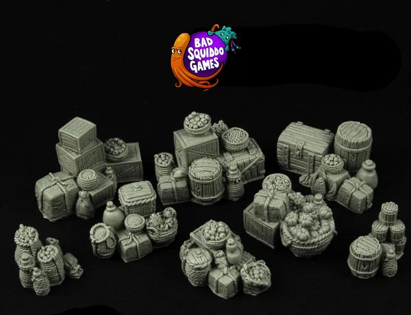 Angled view Bad Squiddo 28mm Food Supplies (8) market scatter