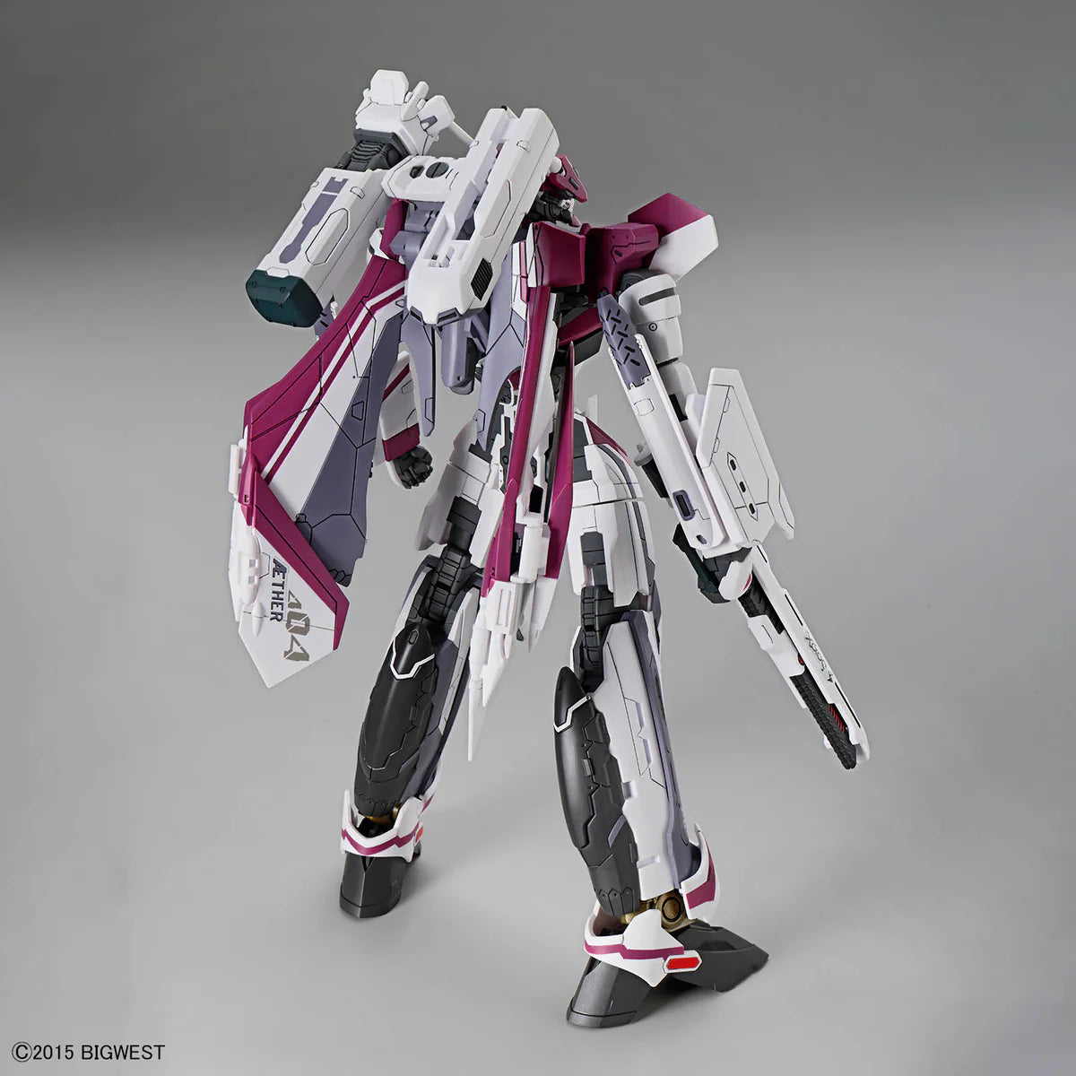 Bandai Spirits HG 1/100 VF-31C Siegfried in high-articulation Battroid mode back view