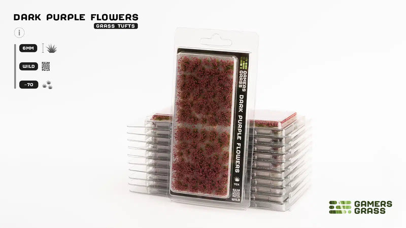 Dark Purple Flowers Tuft Set 6mm Packaging