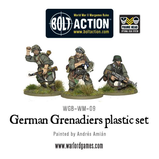 Bolt Action German Grenadiers command and squad leader models