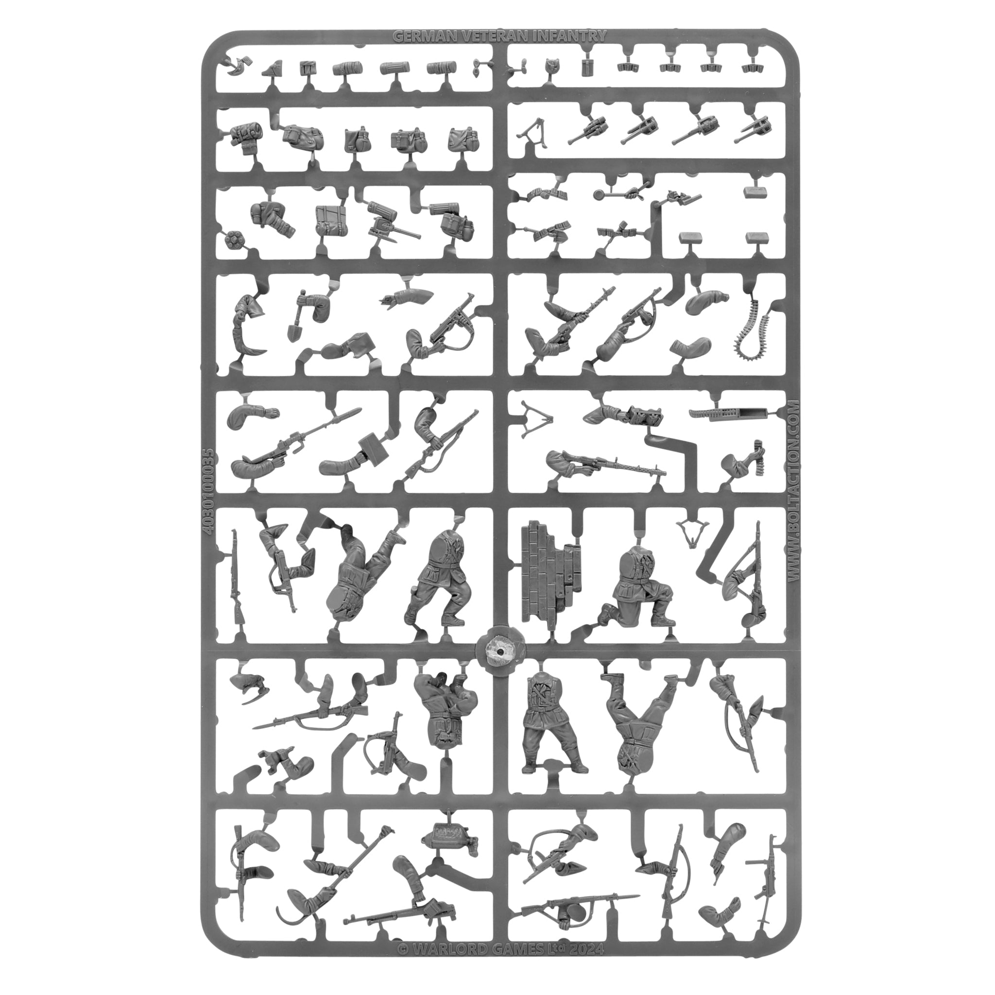 Bolt Action Multi-pose German Veteran Infantry Plastic Sprues with Specialist Weapons