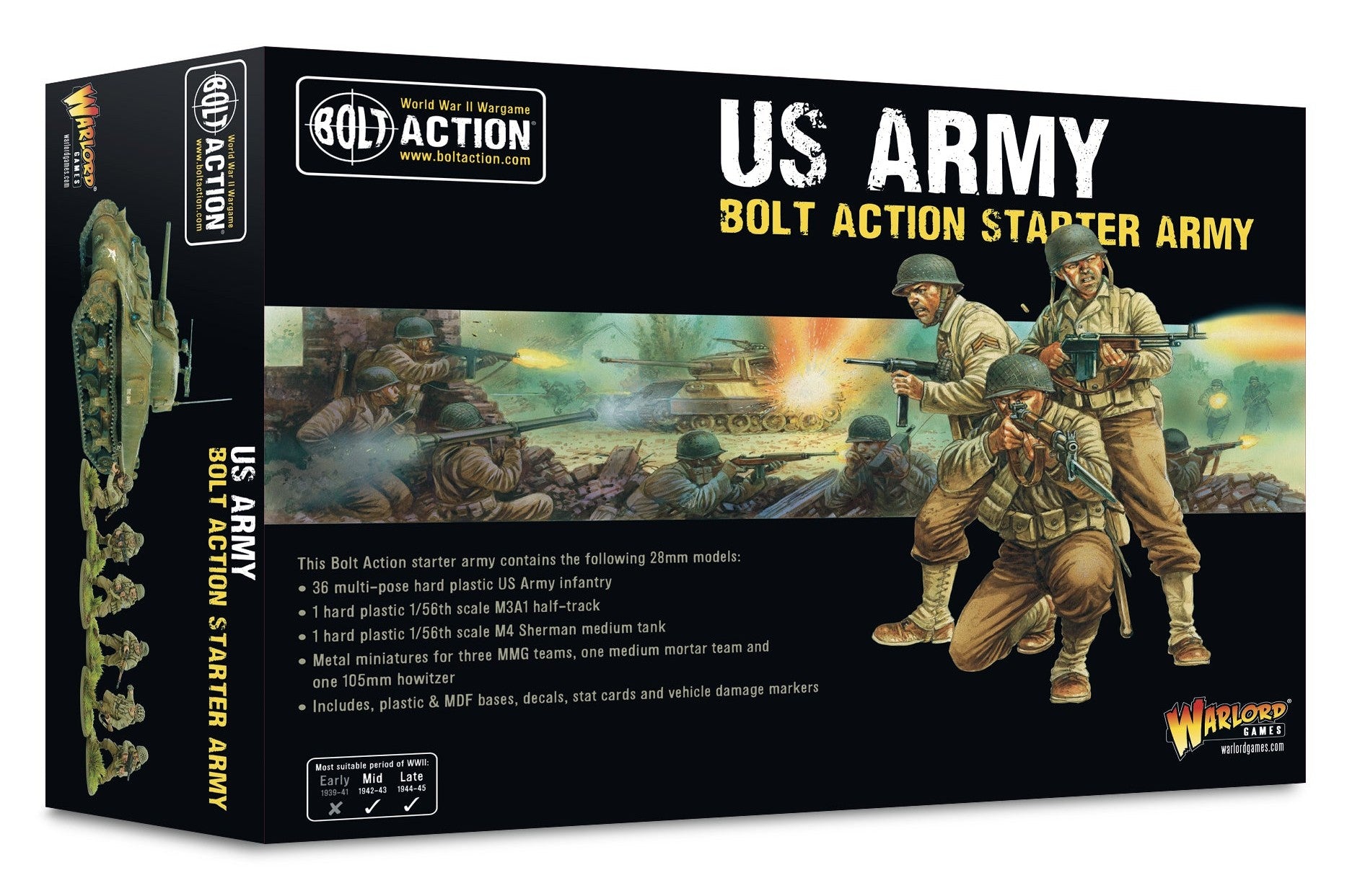 Warlord Games Bolt Action US Army Starter Army 28mm Scale Box Front