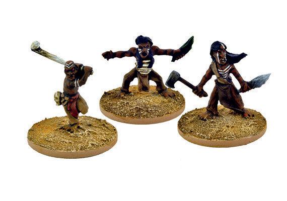 Dead Man’s Hand Cannibal Dwarves Set 28 mm Scale Metal Figures