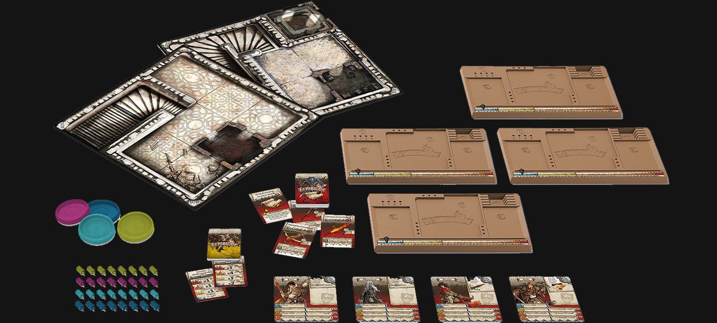 Zombicide: Black Plague Wulfsburg Expansion Game Set Contents