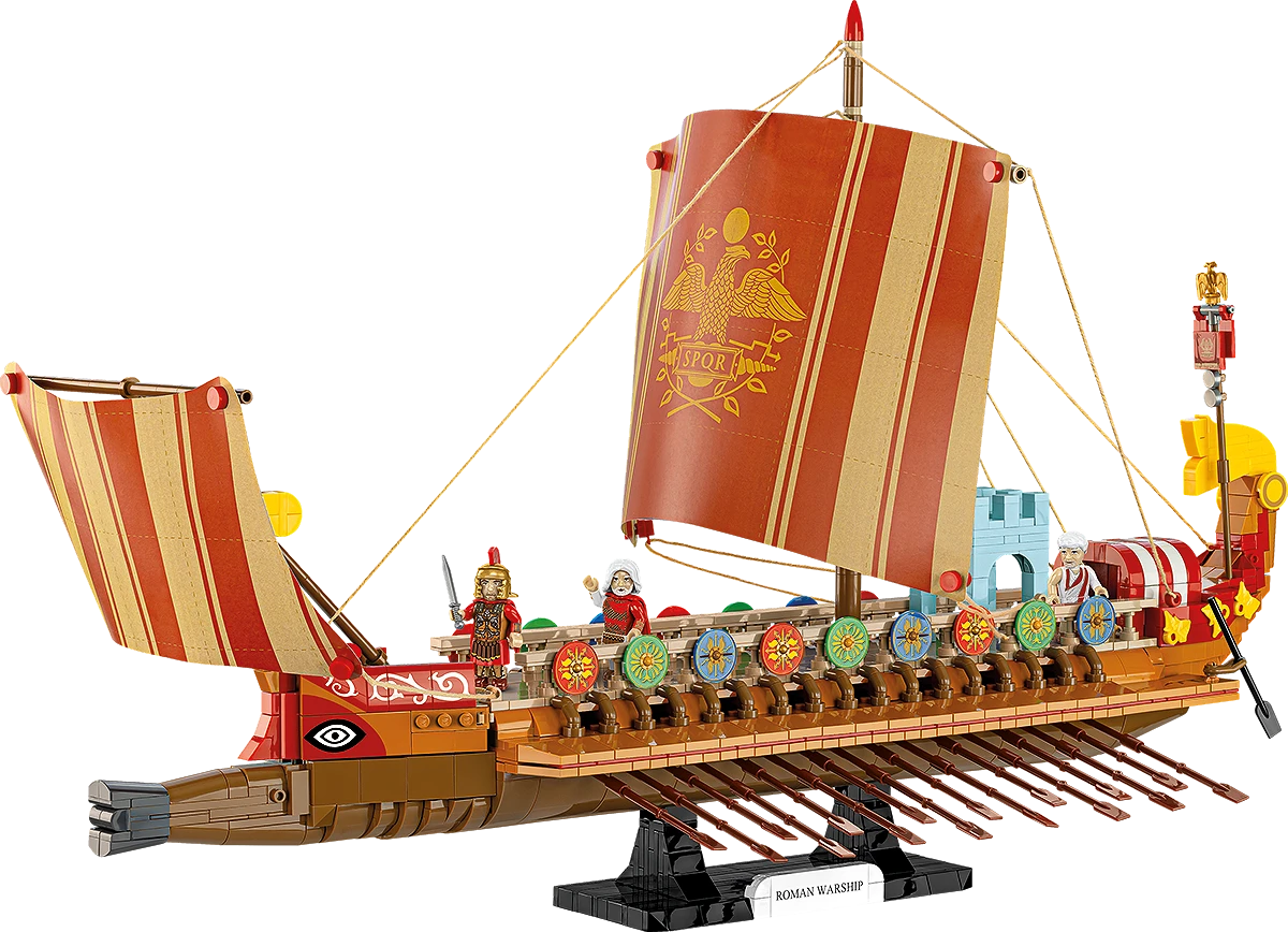 Cobi Roman Warship Side View On Stand