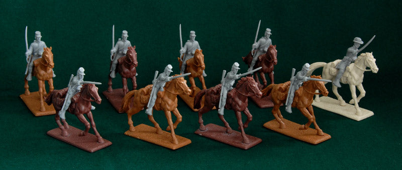 American Civil War Confederate Army Cavalry 1861 –1865, 54 mm (1/32) Scale Plastic Figures