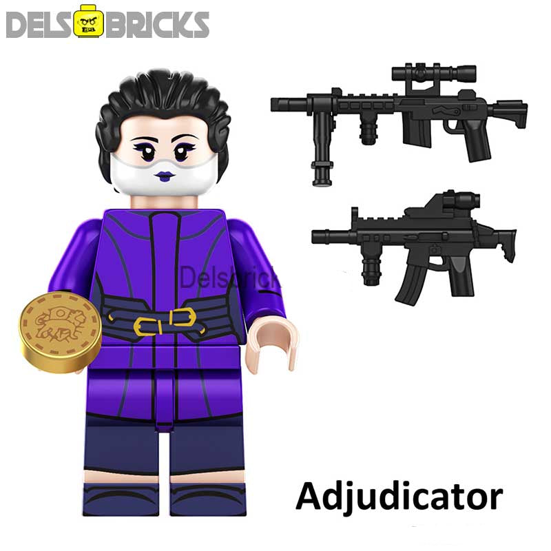 DelsBricks John Wick Adjudicator Lego-Compatible Minifigure front view used