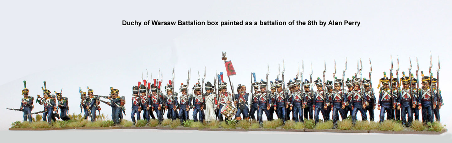 Napoleonic Duchy of Warsaw Infantry Battalion 1807 – 1814, 28 mm Scale Model Plastic Figures Contents Painted