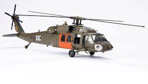 Air Force 1 Sikorsky UH-60 Black Hawk US Army, 1:72 Scale Diecast Model Right Front View