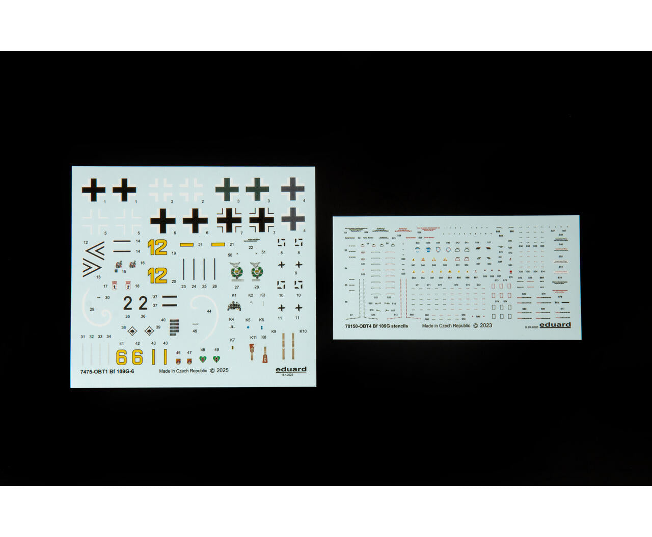 Eduard Bf 109G-6 1/72 Scale Model Kit Decals and Marking Options – Bellford Toys and Hobbies