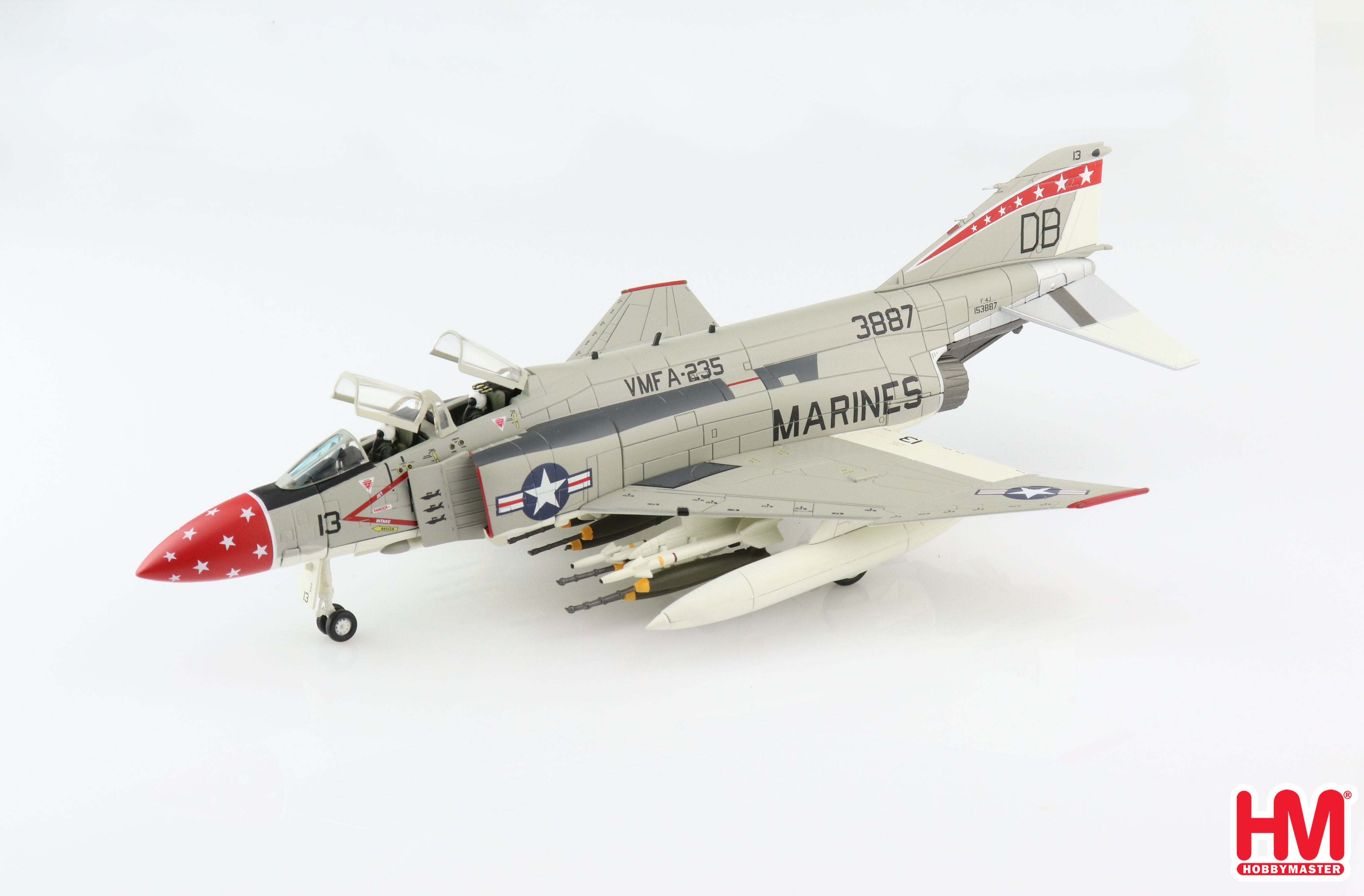 Left Front View of F-4J Phantom II BuNo 153887 VMFA-235 Death Angels 1972 1/72 scale