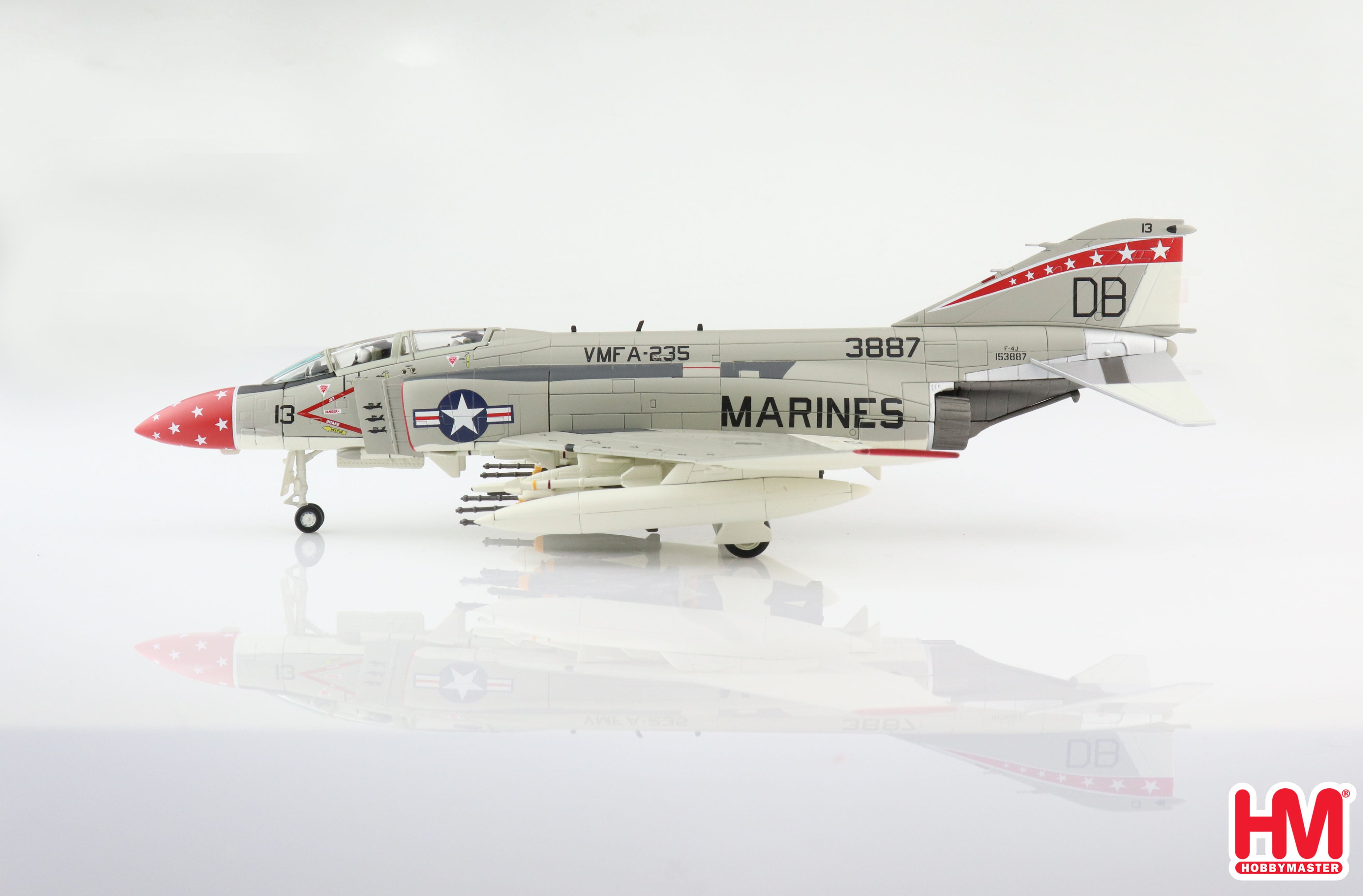 Left Side profile of F-4J Phantom II BuNo 153887 VMFA-235 Death Angels 1972 1/72 scale