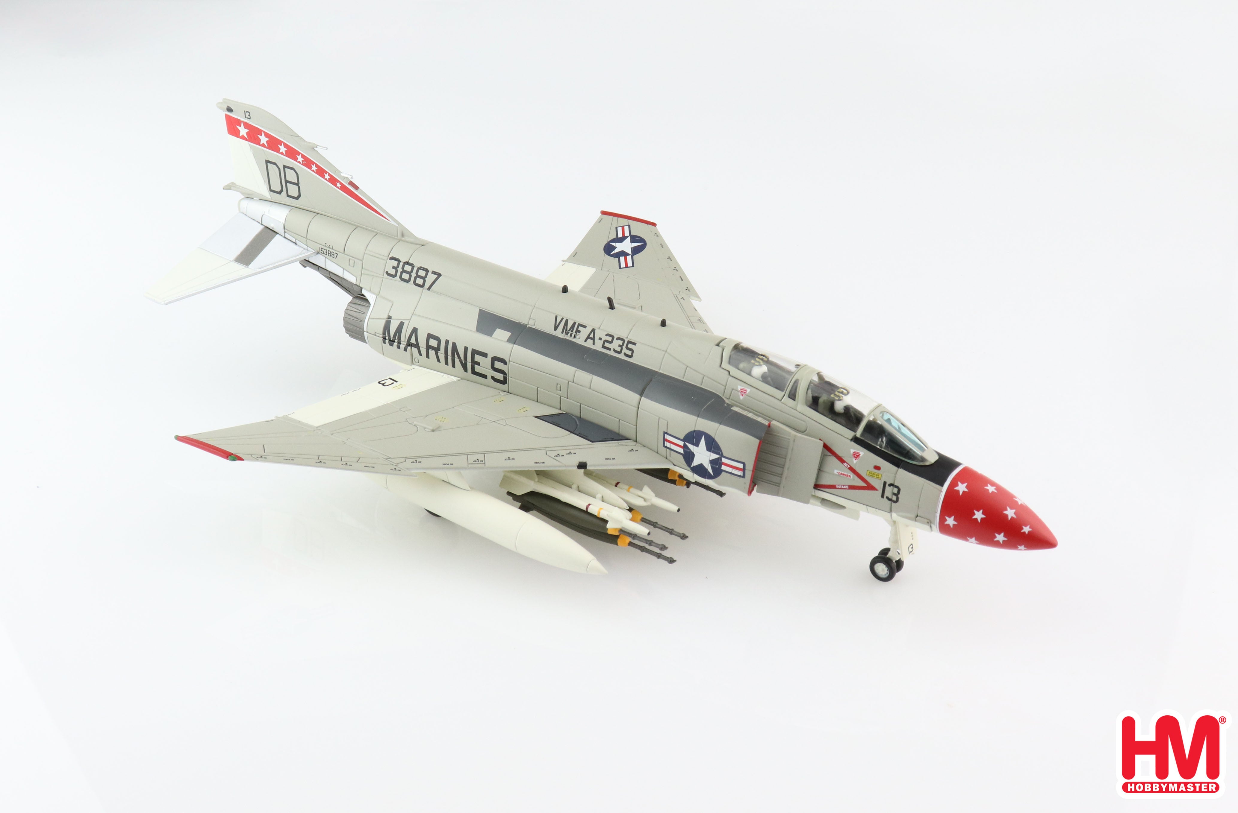 Right Front profile of F-4J Phantom II BuNo 153887 VMFA-235 Death Angels 1972 1/72 scale