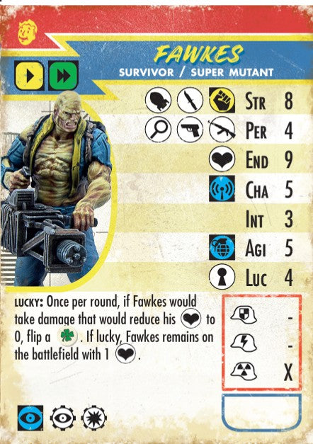 Survivors Capital Companions Fawkes, Unit Card