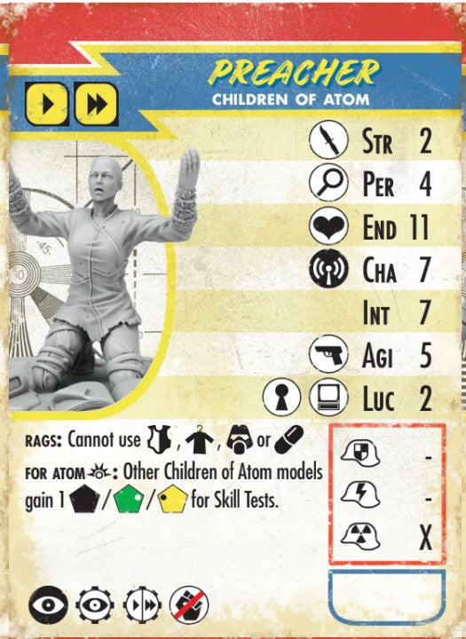 Fallout Children of Atom Preacher Unit Card