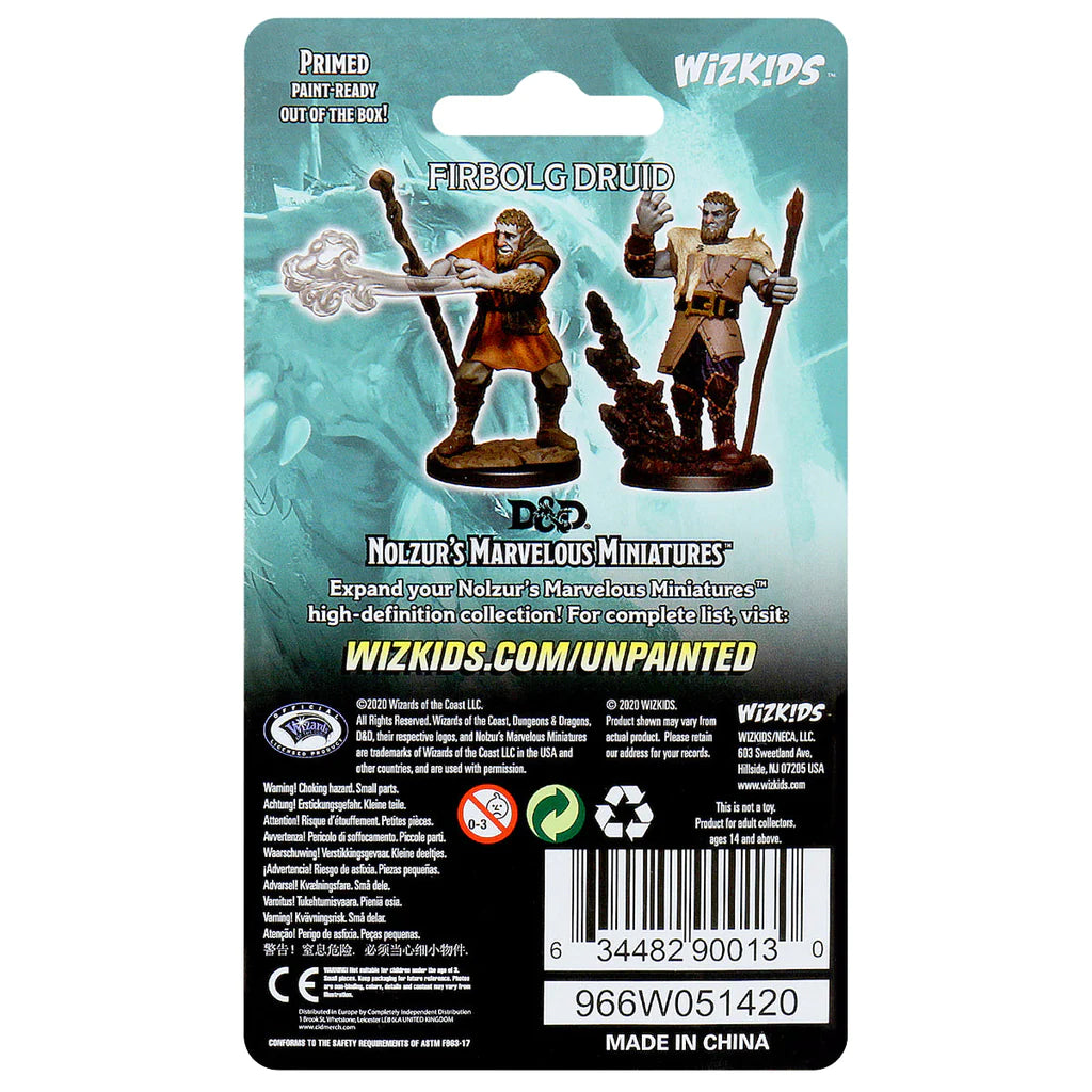 D&D Nolzur’s Marvelous Unpainted Miniatures: Firblog Druid Back of Package