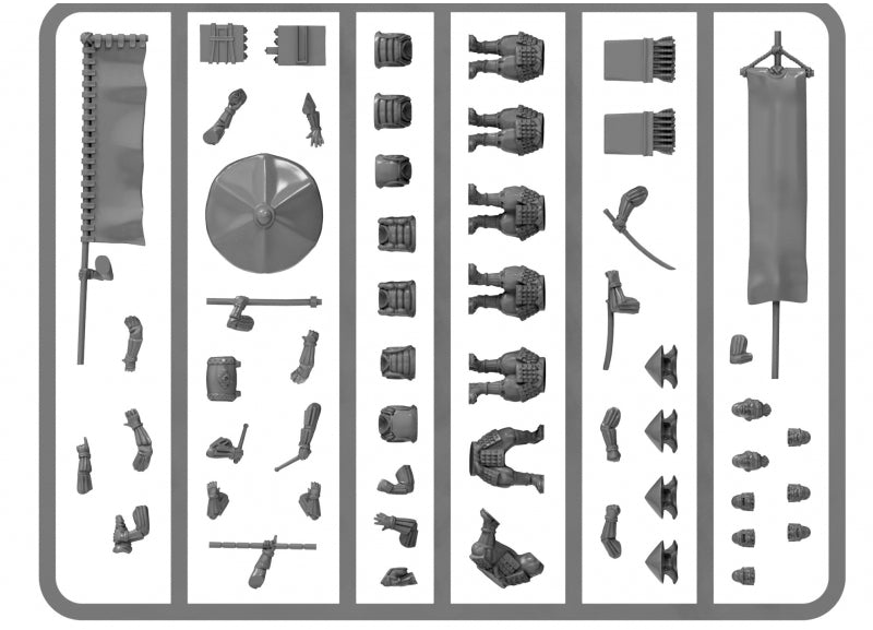 Fireforge Games Samurai Command 28mm Plastic Ashigarui Officer and Staff Sprue