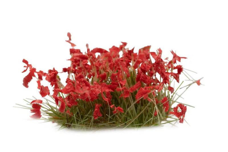 Red Flowers Tuft Set 6mm Close Up