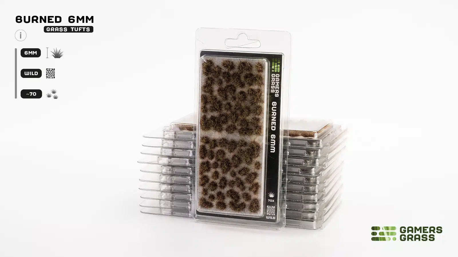Official protective blister packaging for GamersGrass Burned 6mm technical materials.