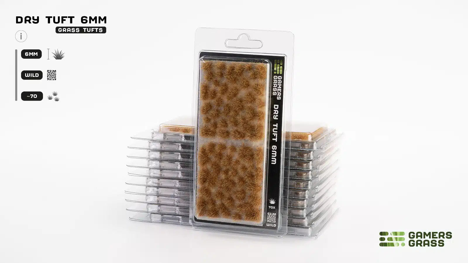 Official protective blister packaging for GamersGrass Dry Tuft 6mm technical materials.