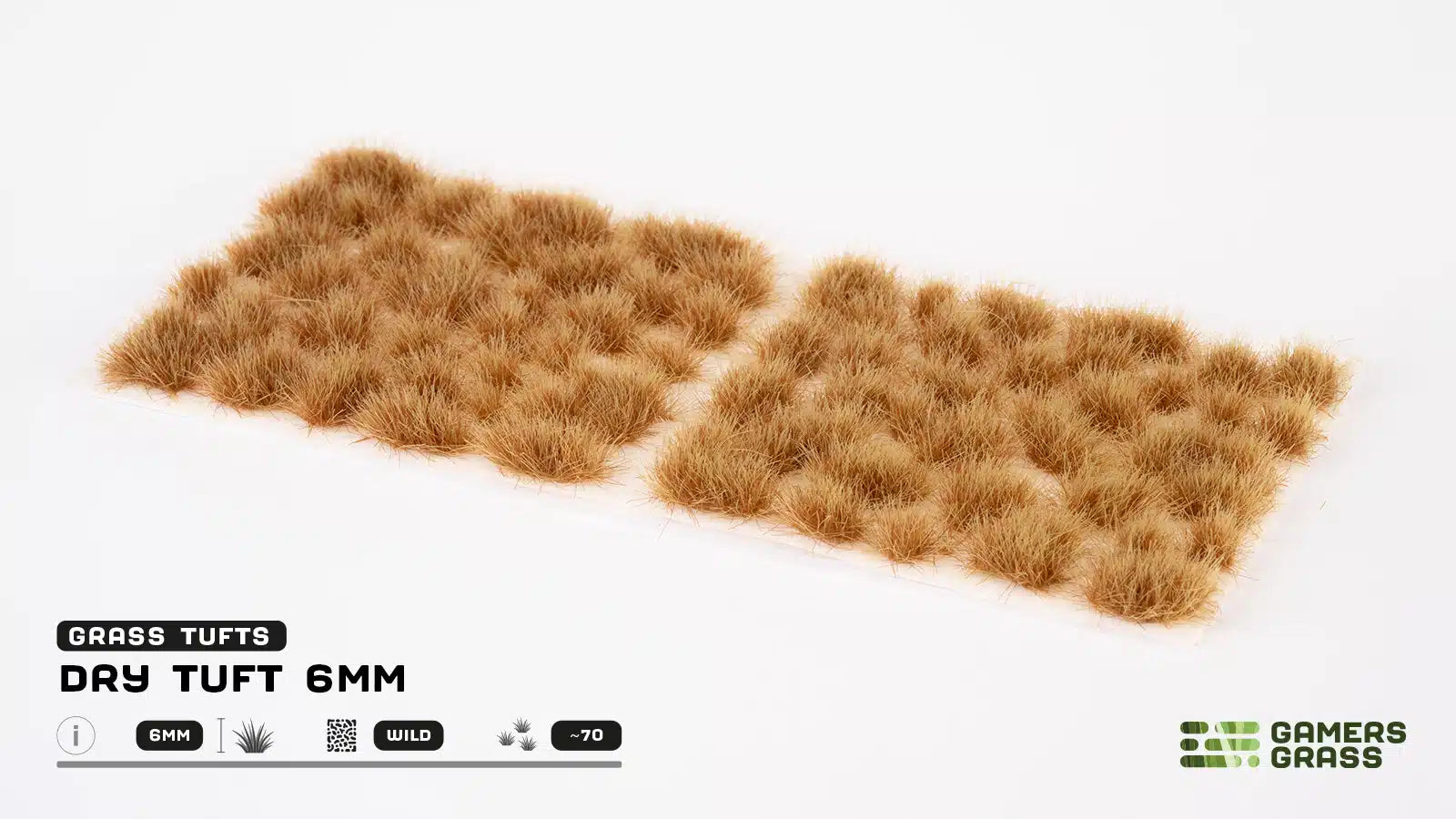 A sheet of approximately 70 GamersGrass Dry Tuft 6mm self-adhesive tufts for professional basing