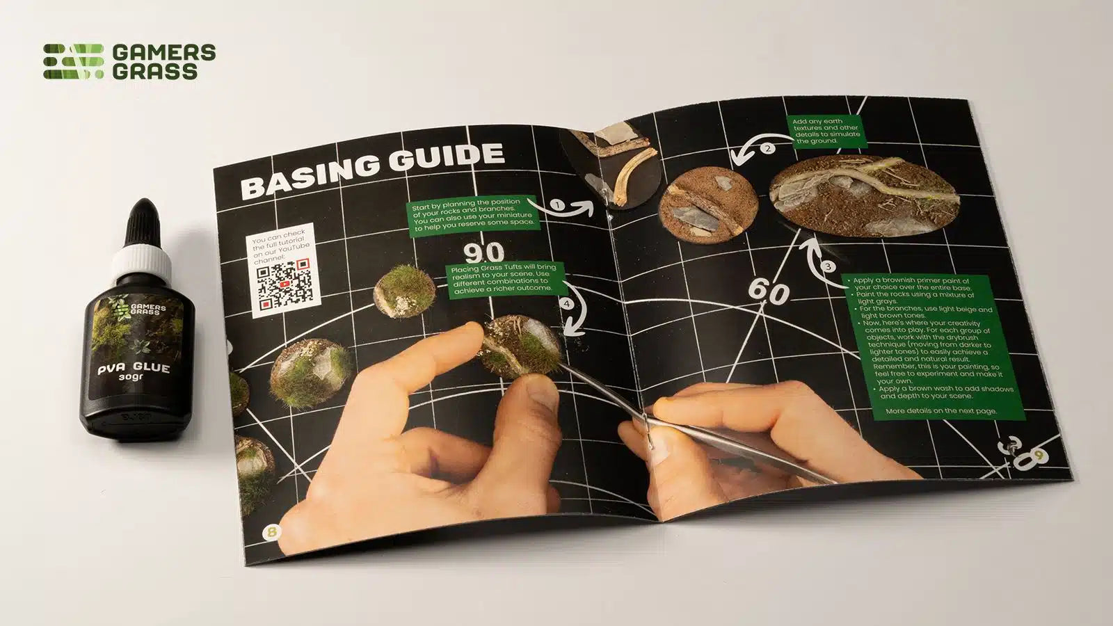 GamersGrass Green Grass Tuft Starter Box Basing Guide