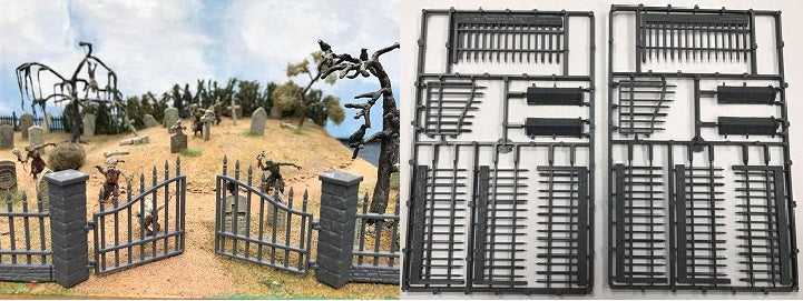 Railings & Gate 28mm Scale Scenery