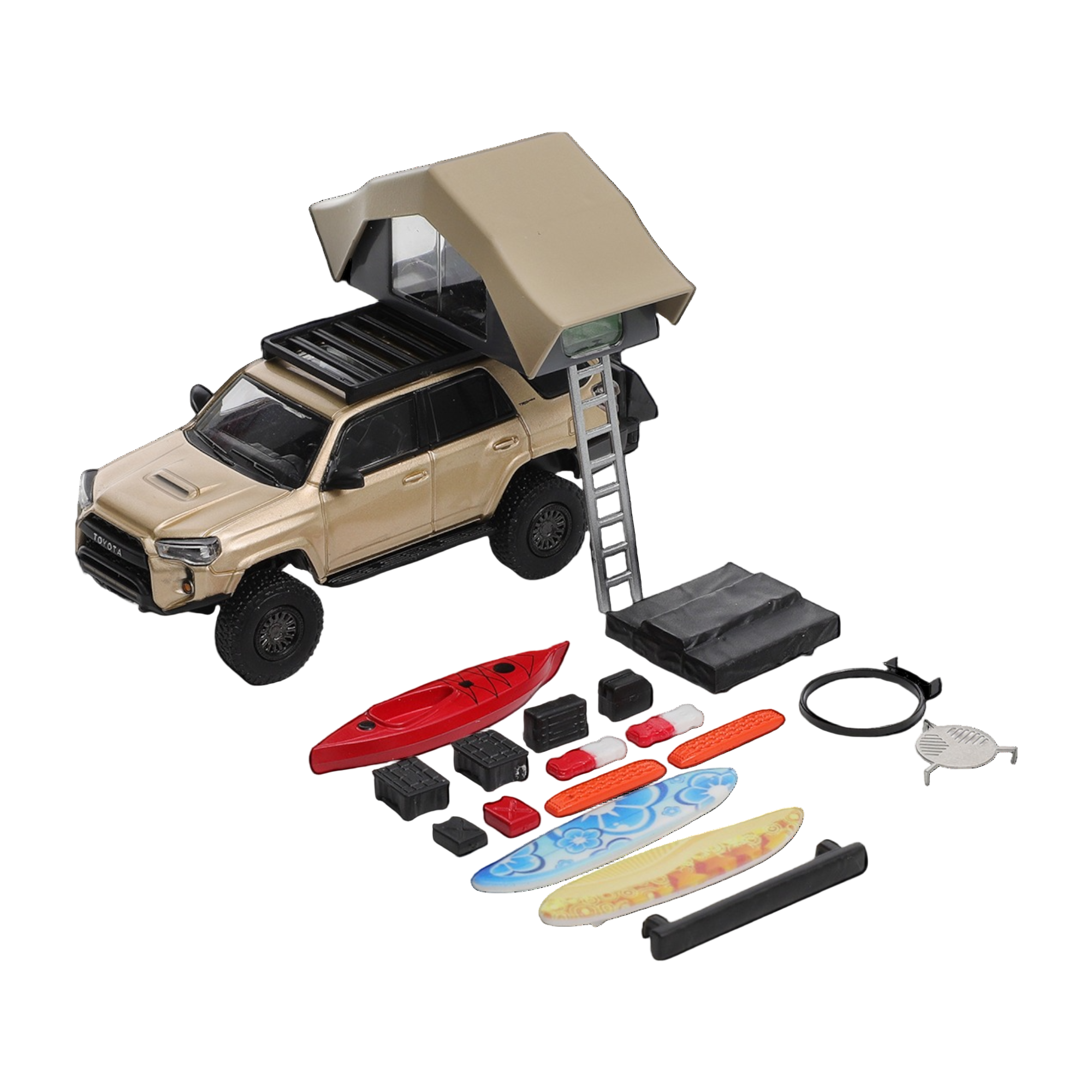 GCD Toyota Super Overlord Modified 4 RUNNER Champagne Gold 1:64 Diecast Model
