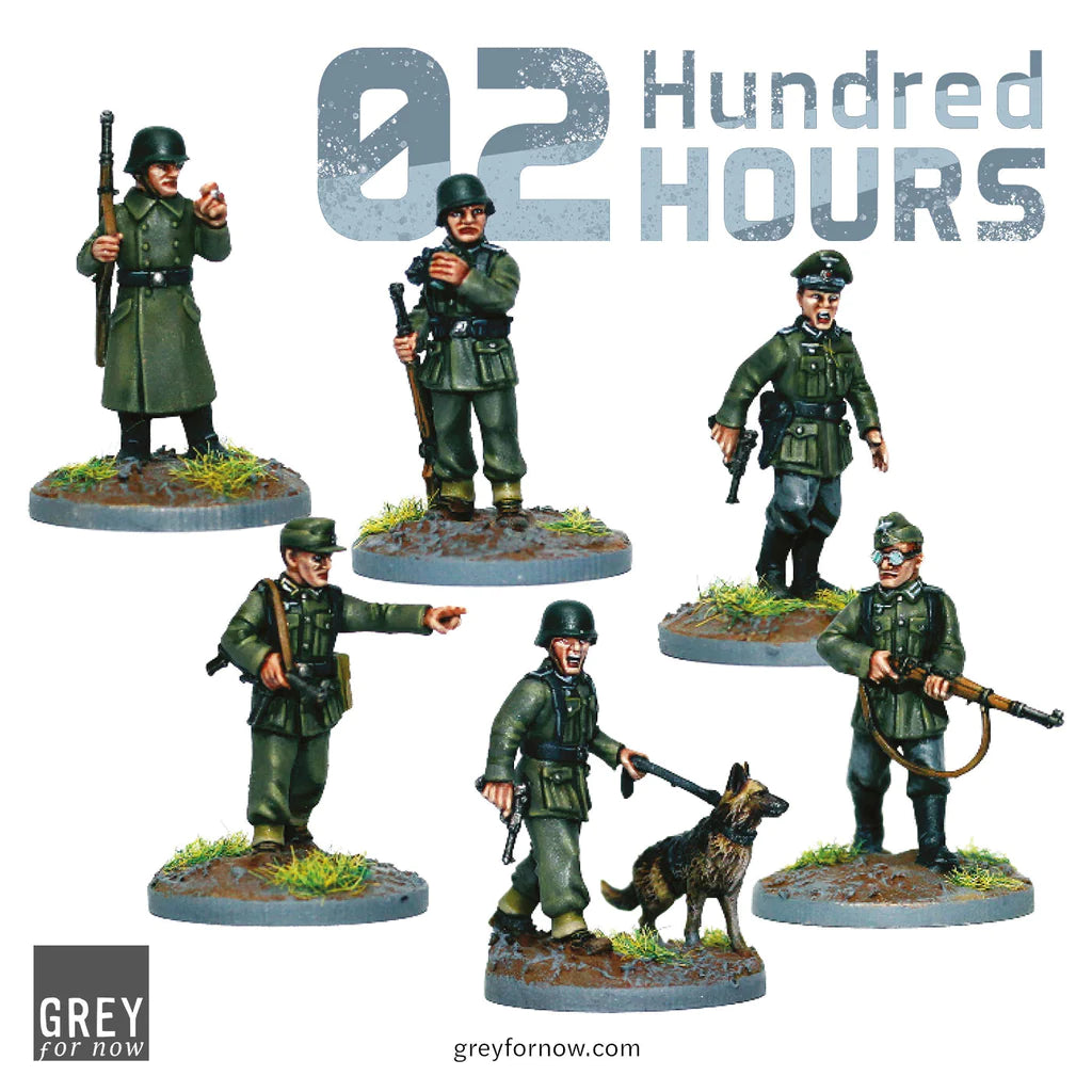 02 Hundred Hours Starter Set, 28 mm Scale WWII Skirmish Wargame german Poses #1