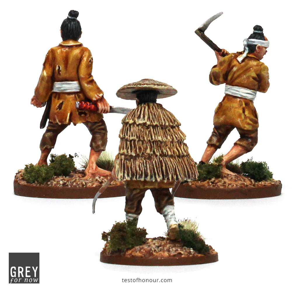 Test of Honour Ikko Rebel Mob 28 mm Scale Metal Figures Rear View