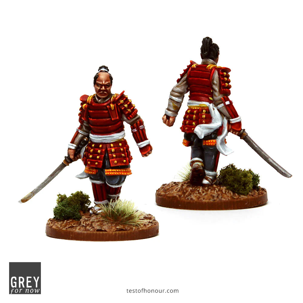 Test of Honour Tokagawa Clan Samurai 28 mm Scale Metal Figure Close Up Front & Back