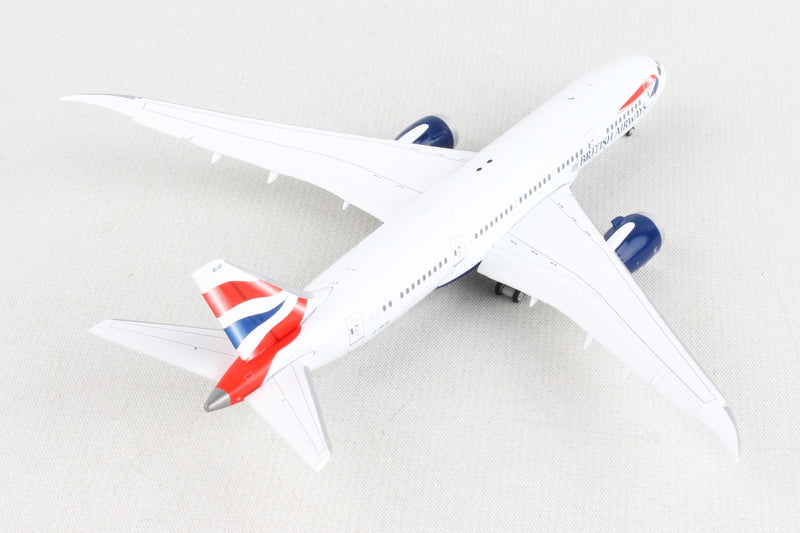 Boeing 787-8 Dreamliner British Airways (G-ZBJG) Flaps Down Configuration 1:400 Scale Model Right Rear View