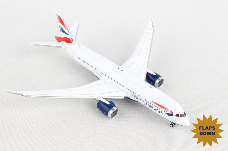 Boeing 787-8 Dreamliner British Airways (G-ZBJG) Flaps Down Configuration 1:400 Scale Model Right Front View