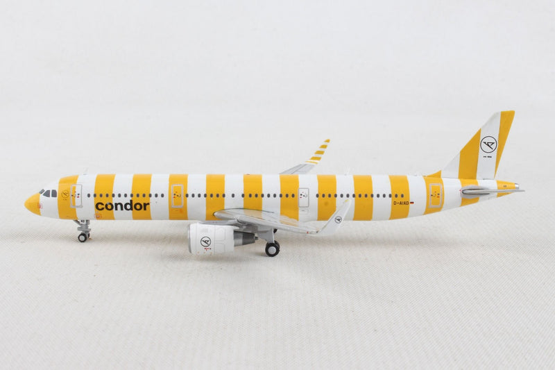 Airbus A321 Condor (D-AIAD) "Yellow Stripers" 1:400 Scale Model Left Side View