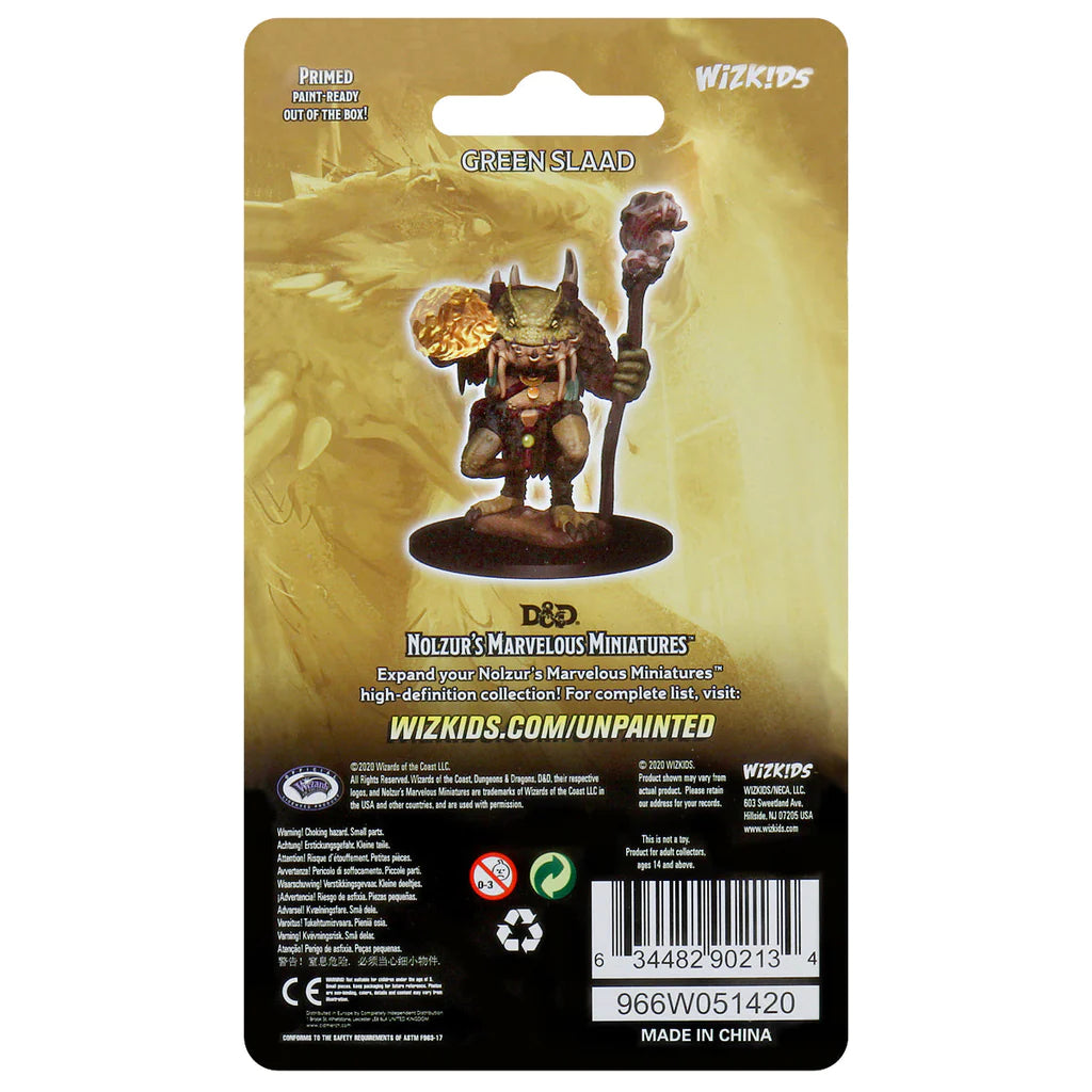 D&D Nolzur’s Marvelous Miniatures: Green Slaad Back of Package