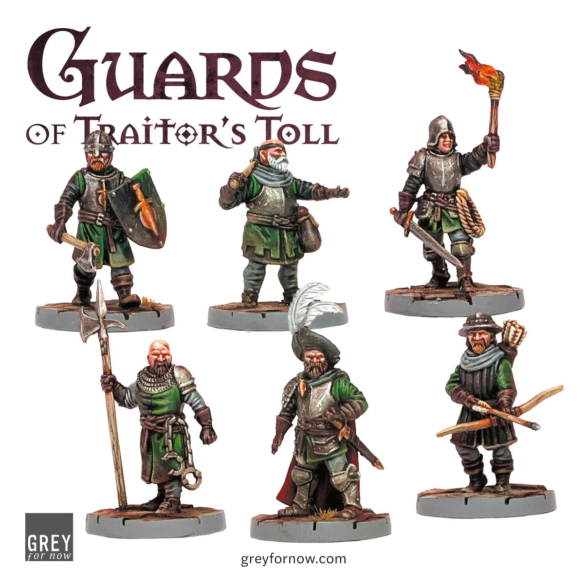 Guards of Traitor’s Toll 28mm City Guard miniatures for the tabletop game