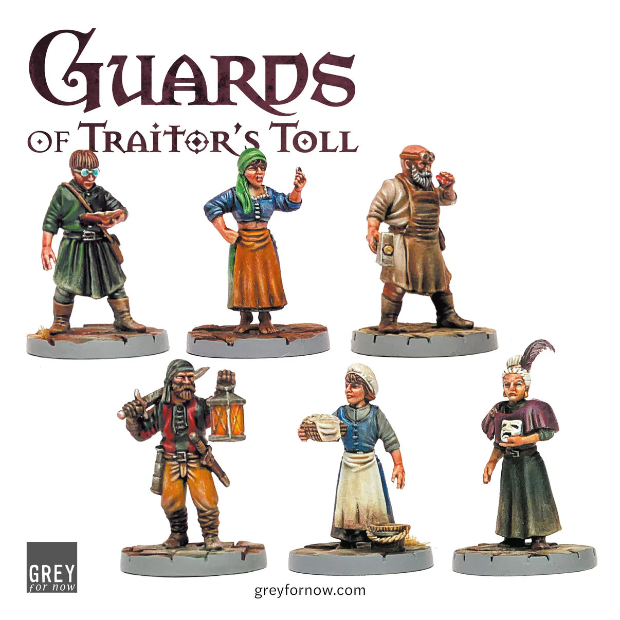 Guards of Traitor’s Toll 28mm Cityfolk set 3 miniatures included in the starter set