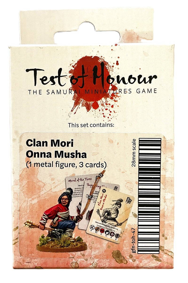 Grey For Now Games Test of Honour Clan Mori Onna Musha 28mm miniature packaging box