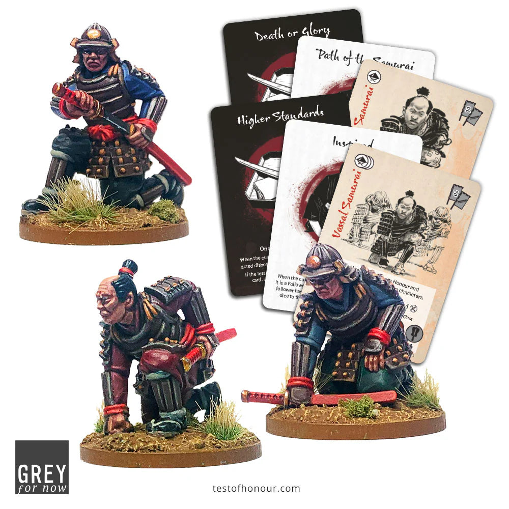 Grey For Now Games Test of Honour Vassal Samurai 28mm Scale Metal Figures
