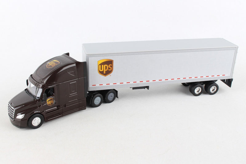 UPS Tractor Trailer 1/64 Scale Diecast Toy Left Front View