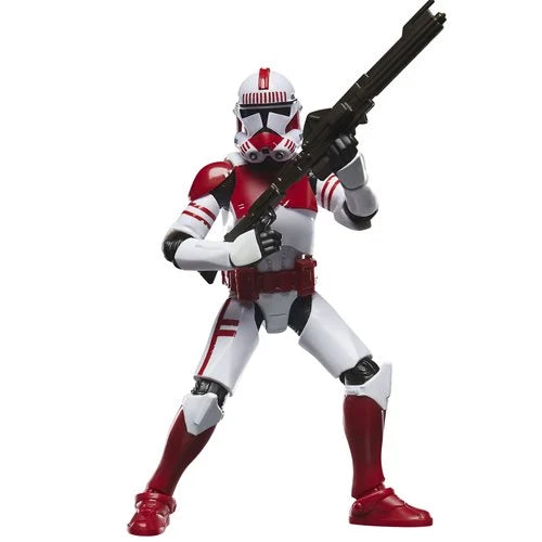 Imperial Shock Trooper figure holding the long blaster accessory from The Clone Wars