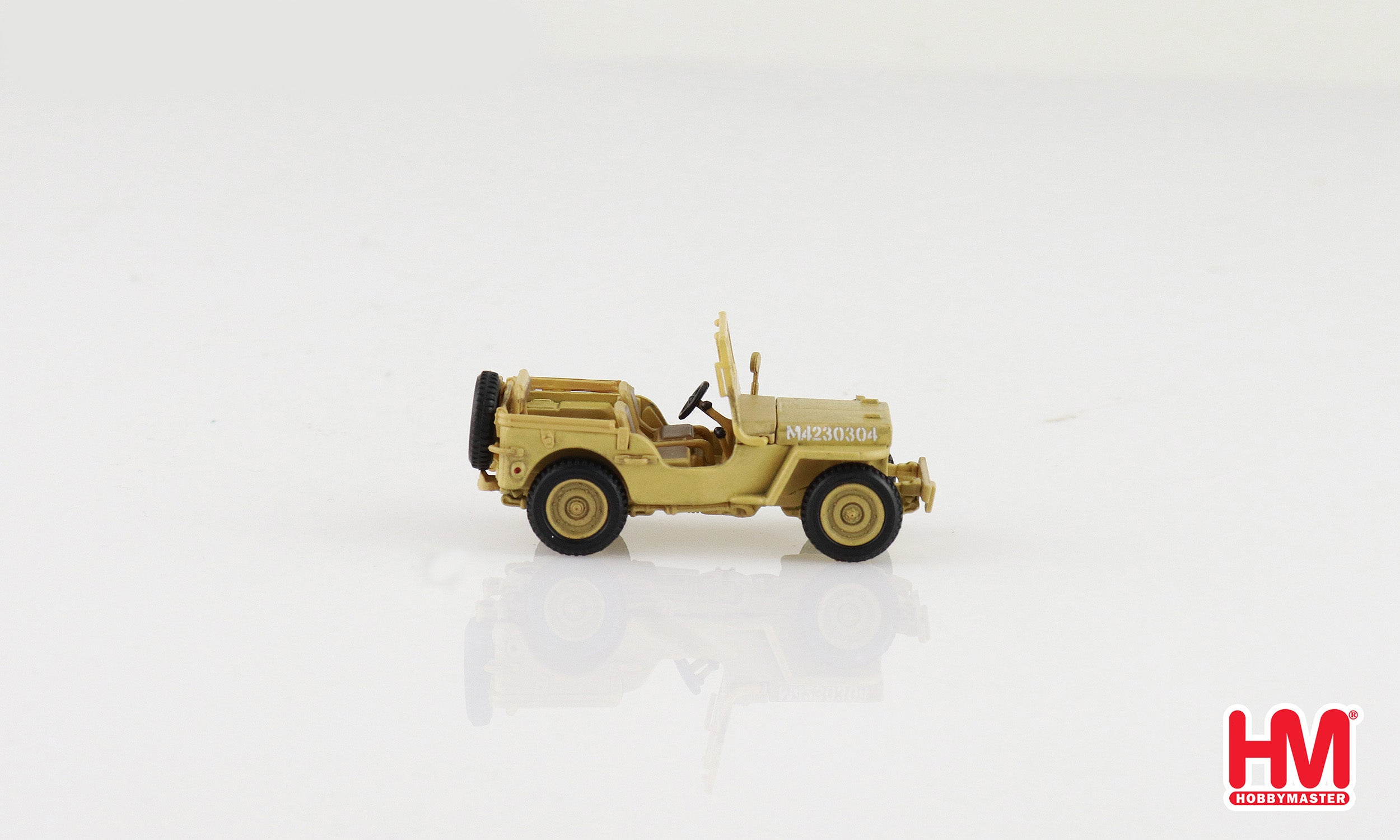 Right Side View Hobby Master 1/4 Ton Jeep British 8th Army 1:72 Scale Model