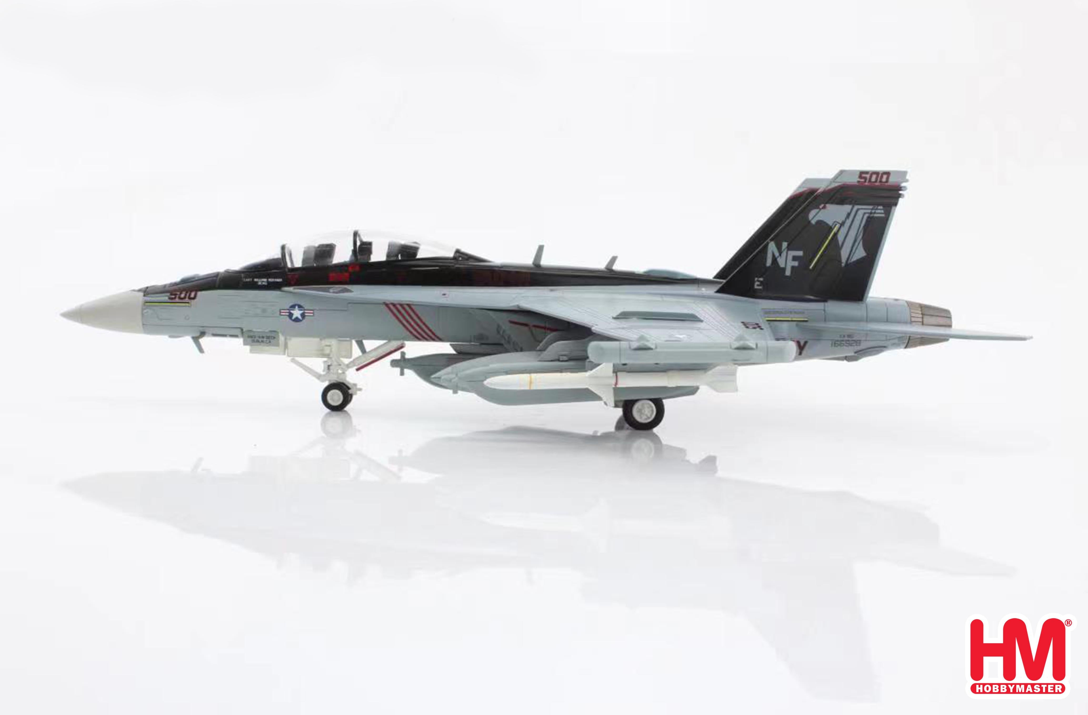 Left Side view Hobby Master EA-18G Growler (VAQ-141 Shadowhawks 2013) 1:72 scale diecast aircraft